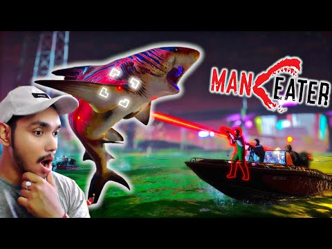 MY SHARK VS HUNTER BOSS ! | MANEATER GAMEPLAY #4 #shark