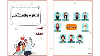 مطوية الاسره والمجتمع الصف الرابع