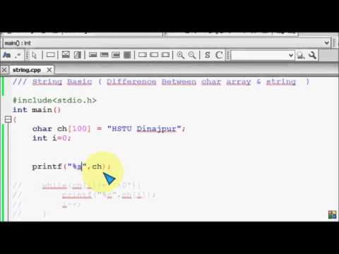 Bangla C Programming Tutorial 53 String Basic Input Output Youtube