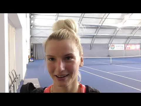 EMPIRE Women's Indoor 2020: 1R, interview, Dea Herdzelas (BIH) - Tamara KORPATSCH (GER) 7-5 4-6 6-3