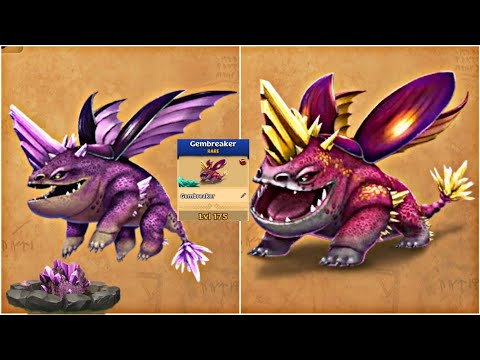 NEW DRAGON GEMBREAKER MAX LEVEL 175 - 9 REALMS DRAGON - Dragons: Rise of Berk New Update