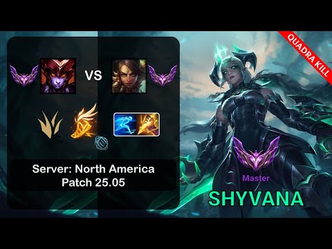 Shyvana Jungle vs Nidalee - NA Master - Patch 25.05