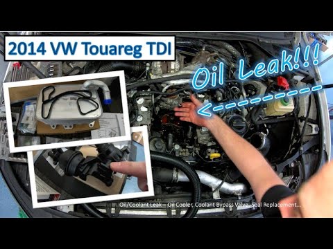 2014 VW Touareg Oil/Coolant Leak - Oil Cooler/Coolant Bypass Replacement
