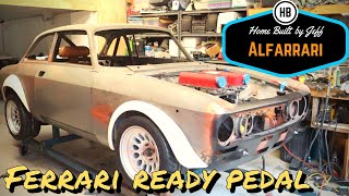 Fitting a pedal to run the Ferrari engine - Ferrari engined Alfa 105 Alfarrari build part 88