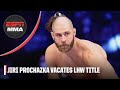 Jiri Prochazka out of UFC 282, vacates LHW title after suffering shoulder injury | ESPN MMA