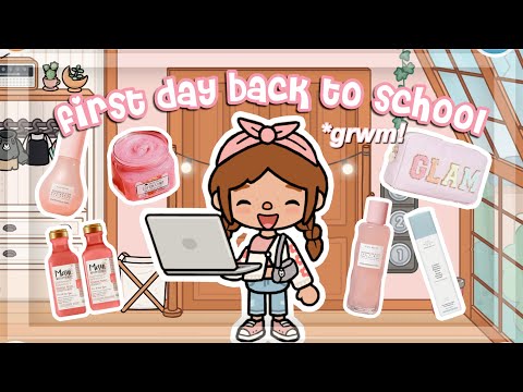 first day of school morning routine // GRWM! // aesthetic toca routines