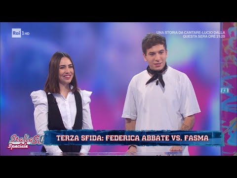 Terza sfida: Federica Abbate vs Fasma - La presentazione - Sanremo Giovani a ItaliaSì! 23/11/2019