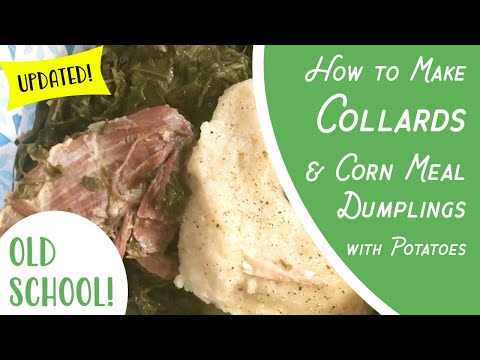 How to Make Collards & Corn Meal Dumplings w/ Potatoes Eastern NC style #southernrecipes #easternNC