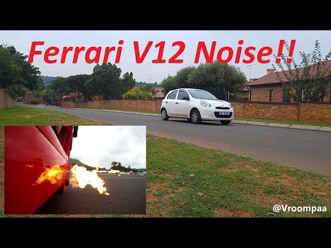 FERRARI NOISE!!! Nissan Micra sounds like a 599 gto