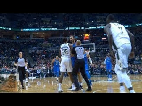 Steven Adams and Kris Middleton Got Heated "Double Technical"！
