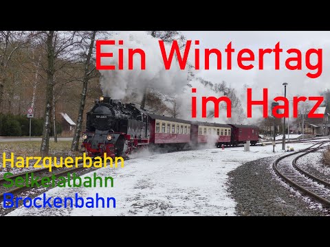 Ein Wintertag bei der Harzer Schmalspurbahn HSB im Januar 2022