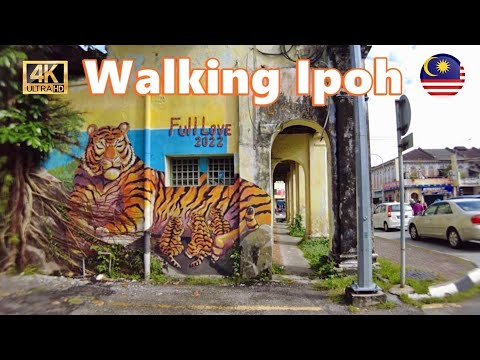 [4K🇲🇾] IPOH, MALAYSIA 'Walking the Backstreets & Street Art Tour'