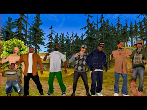 CJ and his friends visit a strange forest - GTA San Andreas Loquendo.