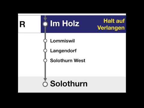 Annonces CFF / SBB Ansagen - Régio Moutier–Solothurn