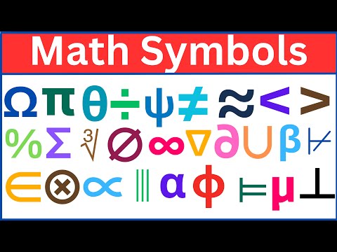 List of Math Symbols || Essential Mathematical Symbols Vocabulary