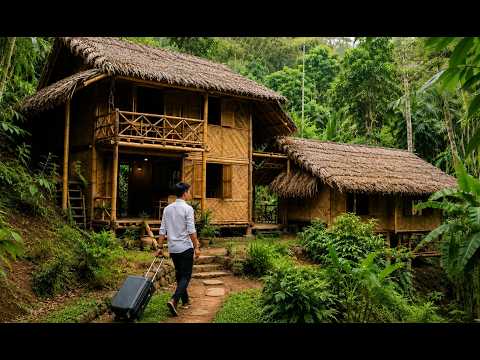 CEO Left Luxury City Life to Build a Jungle Kitchen and Hidden Bamboo Bathroom