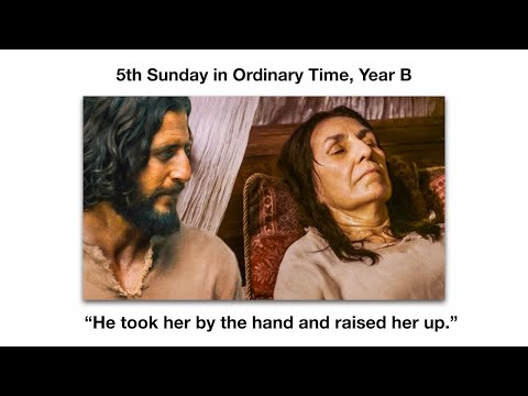 He raised her up