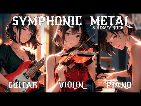 SYMPHONIC METAL & ROCK 🔥 Piano🎹 Violin🎻 Guitar🎸blend Boost energy while Working / Gaming 3-Hrs