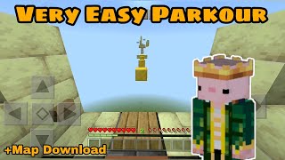 Minecraft Very Easy Parkour in Mobile +Map Download (Mcpe 1.19+)