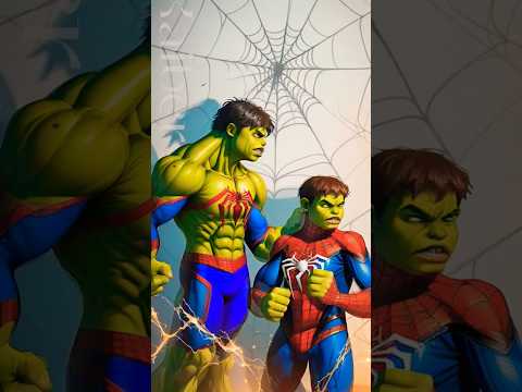 #Fusi on of Hulk and Spider-Man #Сливание Халка и Человека-паука #shorts 😱😱😱😱