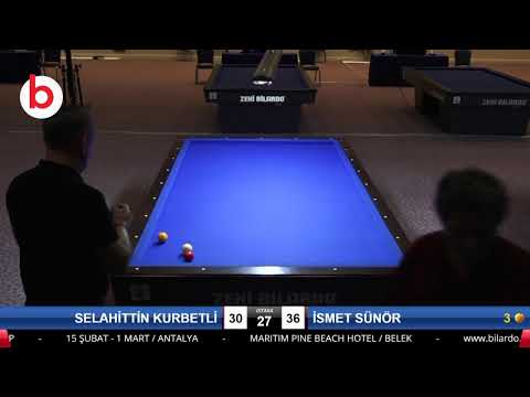 SELAHİTTİN KURBETLİ & İSMET SÜNÖR Bilardo Maçı - 2020 VETERANLAR 1.ETAP-V FİNAL