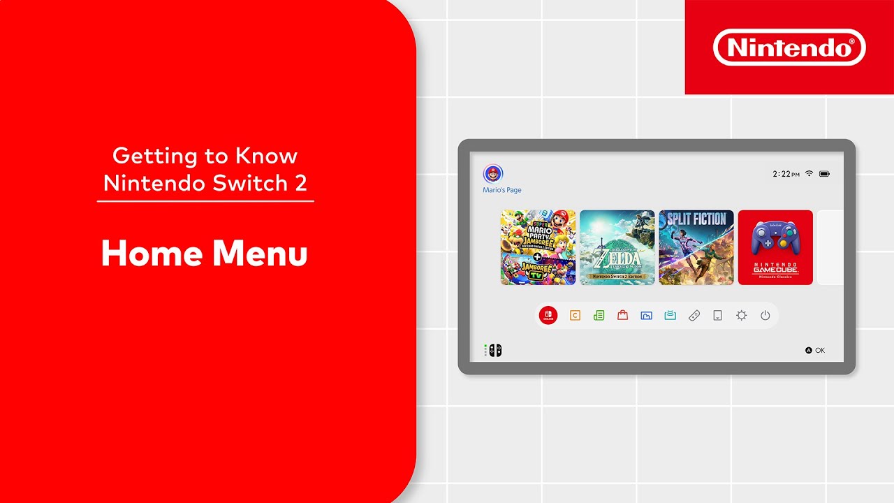 Getting to Know Nintendo Switch 2 – HOME Menu
