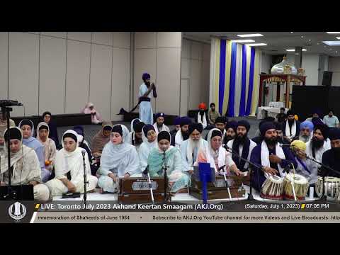 103 Bibi Gurbakhsh Kaur Jee Ludhiana @ Raensabaayee Keertan Toronto July 2023 AkhandKeertanSmaagam