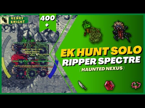TIBIA: EK HUNT SOLO #98 RIPPER SPECTRE (HAUNTED NEXUS)