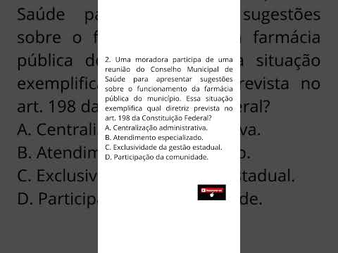 Prefeitura de Chopinzinho/PR  - Auxiliar de Farmácia. Questão 2.