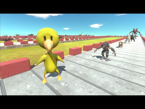 RAINBOW FRIEND YELLOW DESERT ISLAND DEATH RUN - Animal Revolt Battle Simulator