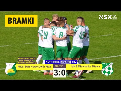tv.nsk.pl [bramki] MKS Świt Nowy Dwór Maz - MKS Mławianka Mława 3:0 (2:0) 2024-05-03 16:00 3LIGA1-28