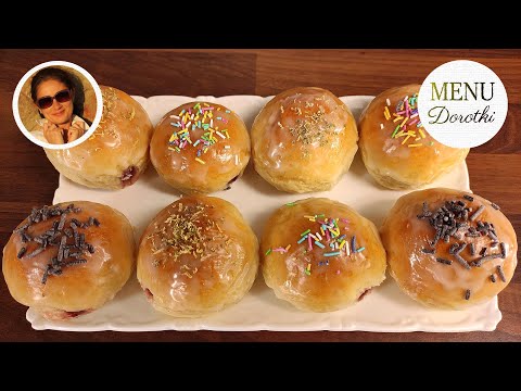 Fat-free doughnuts for Fat Thursday. Baked in the oven, no frying in oil. Dorotka's MENU