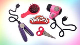 Play Doh for Girls. DIY How to Make Hairdresser Salon Girls Set. Play Doh Makeup
