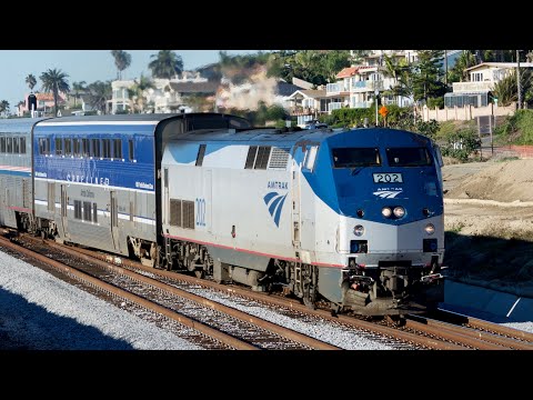 Amtrak P42 Locomotives on Pacific Surfliner Trains