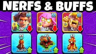 NEW Chat Design, Building Levels AND NERFS | Update Sneak Peek 1 (Clash of Clans)
