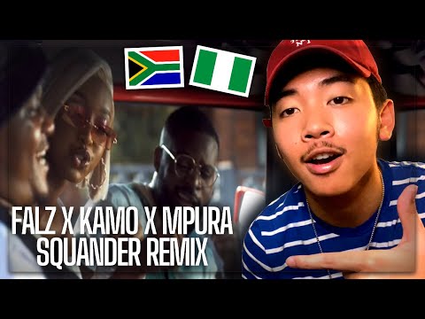 Falz, Kamo Mphela, Mpura, Sayfar, Niniola - Squander Remix REACTION! Afrobeats & Amapiano 🇳🇬🇿🇦💃