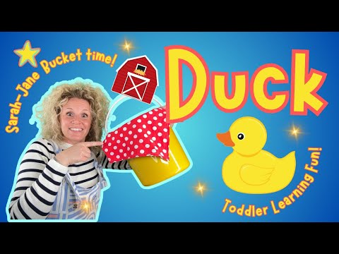Toddler Learning video With Sarah-Jane Bucket Time! 5 Little ducks song, count, play, Makaton & more