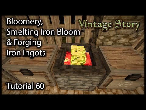 Vintage Story Tutorial 60 How To Smelt Iron Bloom & Forge Iron Ingots #vintagestory #tutorial