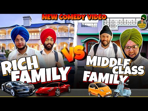 Rich Family 🌆 Vs Middle class Family 🏡 || New Punjabi Comedy Video 2024 || Purewal Paramjit