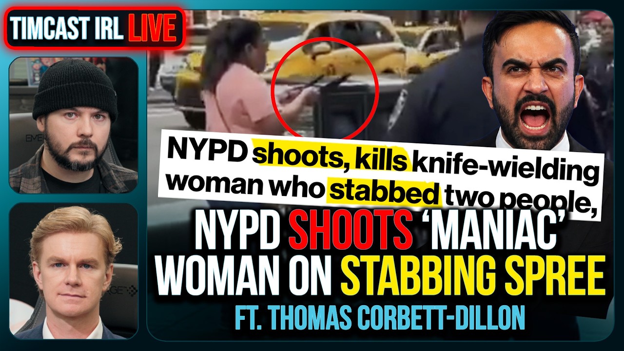 INSANE WOMAN With Knife SHOT IN Times Square | Timcast IRL