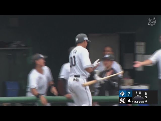 【ファーム】力強く引っ張った!! マリーンズ・池田来翔 レフトへの第7号ソロホームラン!!  2024年7月10日 千葉ロッテマリーンズ 対 北海道日本ハムファイターズ