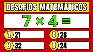 Você Consegue Passar Neste Quiz de Matemática? ➗✖️🧠 | Fácil, Médio, Difícil | Teste de Inteligência