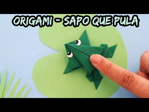 Como Fazer ORIGAMI DE SAPO QUE PULA