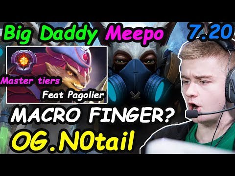 OG N0tail - [Meepo] Big Daddy MACRO FINGER ? Feat Pangolier Master tier | Dota2 7.20 Rank
