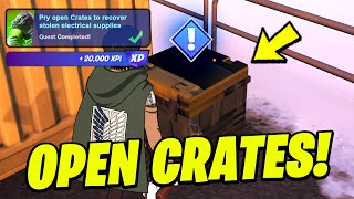 How to EASILY Pry Open crates to recover stolen electrical supplies - Fortnite Syndicate Quest