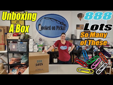 Unboxing an 888 Lots Box of over 20 items - I Got so Many Paper Clips - Will I even make Money?