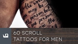 60 Scroll Tattoos For Men