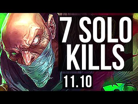 SINGED vs JAX (TOP) (DEFEAT) | Rank 1 Singed, 7 solo kills | KR Grandmaster | v11.10