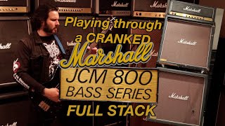 Video thumbnail for Playing through a cranked Marshall JCM 800 BASS SERIES FULL STACK! by Purgasound