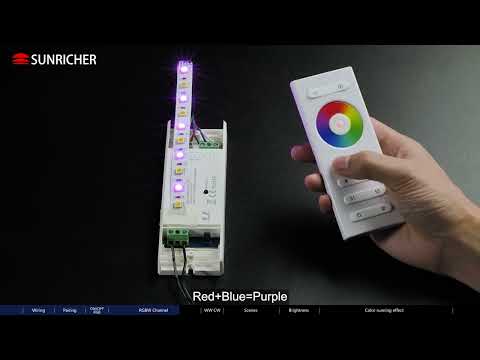RF RGB Remote SR-2839RGBW works with RF Receiver SR-1029RGBW